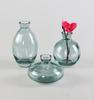 Jarrón de cristal pequeño de lujo ligero, transparente, creativo, hidropónico, con flores secas, colorido, de tres piezas, para decoración de aromaterapia.