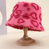 Amazon Más Vendido Transfronterizo Otoño e Invierno Amor Peluche Sombrero de Pescador Mujer Cálido Resistente al Viento Sombrero Cubeta Moda Versátil