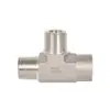 Conector en T de Acero Inoxidable Roke para Tubería Lateral, Rosca Interna NPT, Resistente a Altas Temperaturas y a la Corrosión, Conector de Transición Material 316