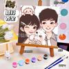 20*20 Desenho Animado Pintura a Óleo Digital DIY Colorir Pintura Decorativa Genshin Flor Pintura a Óleo Pintura a Óleo Digital Infantil Atacado