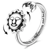 Anillo giratorio con letras ajustables para aliviar la ansiedad, el más vendido entre los fabricantes de anillos femeninos de descompresión de circonita.