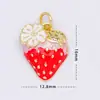 Acessórios de pingente de fruta com gota de óleo em material de cobre: morangos, cerejas, pimentas, cogumelos PENDENTES DIY para pulseira e colar
