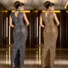 C7030 Transfronterizo Aliexpress Amazon Sitio Independiente Moda Europea y Americana Vestido Largo sin Mangas con Pedrería para Mujer Nuevo