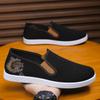 Sapatos de pano masculinos, macios, sem cadarço, com padrão animal, sapatos de caminhada simples, estilo chinês, casuais, para todos os tipos de corrida