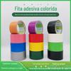 Fita Colorida à Base de Tecido para Mascaramento com Tinta Spray na Decoração de Casa, Vedação de Bordas, Marcação de Aviso de Piso, Fita Adesiva Forte para Tapetes