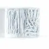 Clips para Papel de Colorido Más Vendidos Transfronterizos 28mm 50mm Recubiertos de Plástico Caja de Dos Compartimentos Clips para Papel de Color Caramelo Al por Mayor