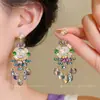 Pendientes de Botón de Gota de Agua Estilo Étnico Moda Lujo Ligero Gama Alta Simples Exquisitos Pendientes Retro Versátil Joyería para Orejas de Temperamento