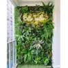 Pared de Fondo Decorativa de Enverdecimiento Vertical Césped Biónico Pared de Imagen Flor de Rosa Planta de Enverdecimiento Rosa Pared Vegetal Artificial Verde Planta