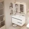 Gabinete de baño de aluminio de panal engrosado con lavabo de cerámica integrado y unidad de tocador