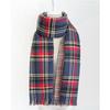 Bufanda de Cuadros Vintage Estilo Coreano para Mujer Todo Fósforo Otoño e Invierno Doble Cara Engrosada Chal de Espiga Bufanda Navideña para Estudiante Moda