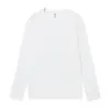 Camiseta Básica de Peso Pesado 300g Cepillada Simple Holgada Cuello Redondo Manga Larga para Hombres y Mujeres Color Liso Camiseta Interior Estilo Otoño e Invierno