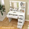 Tocador de Dormitorio Mesa de Maquillaje Minimalista Moderna Suministro Transfronterizo de Amazon Venta al por Mayor Tocador con Luz LED