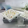 Caja de Almacenamiento Blanca de Madera con Patrón Calado Caja de Almacenamiento Funcional Diaria para el Hogar Caja de Joyería