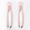 Colgante de Bolso de Cuero PU Colorido Simple DIY Hecho a Mano Tejido Creativo Versátil Cordón de Cuero Doble Nudo Llavero Accesorio