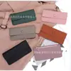 Billetera de Cuero PU Personalizable, Cuero Suave, Ultradelgada, Portatarjetas Integrado, Compacta, Cierre de Cremallera, Hebilla Oculta, Monedero para Monedas de Teléfono Móvil