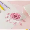 Clips de Papel de Plástico de Colores de 28 mm, 50 Piezas en una Caja, Color Macarrón, Decoración de Documentos, Marcadores, Material de Oficina, Clips de Papel