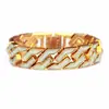 Pulseira masculina europeia e americana hip-hop hip-hop pulseira dominadora brilhante pulseira hiphop rap acessórios para balada pulseira