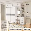 Nuevo modelo de armario de madera maciza con puertas correderas para dormitorio del hogar, incluye instalación, fácil montaje, armario de puertas correderas estilo europeo con tocador