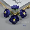 Capullos de Rosa de Seda Artificial con Hojas, Flores de Capullo de Té, Accesorios de Flor para Peineta de Ópera, Arreglo Floral