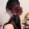 2025 Nuevo Clip para el Cabello de Pluma de Peonía Pasador de Gama Alta para Moño en la Parte Posterior de la Cabeza Clip de Tiburón de Flor Accesorio para el Cabello de Celebridad de Internet
