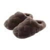 Pantuflas de Algodón Peludo Tejido de Waffle para Mujer, Uso en Casa Otoño/Invierno, Calientes con Terciopelo Adicional, Suela Gruesa de 3 cm, Pantuflas Cerradas Antideslizantes de EVA con Pelo