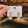 Pendientes colgantes de ojo de gato con aguja de plata S925, populares en Internet, nuevos pendientes de moda, pendientes sencillos y elegantes para mujer, estilo Hong Kong.