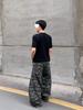 Comércio Exterior Americano Retrô Tendência Rua Desconstruído Camuflagem Design Solto Masculino Scimitar Jeans de Trabalho Tendência