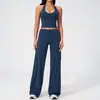 Zechuang Estilo Europeu e Americano Tk Gola Halter Costas Bonitas Conjunto Esportivo Fitness Perna Larga Reta Outdoor Casual Conjunto de Roupa para Yoga 5529