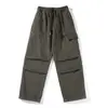 Pantalones de Trabajo Cálidos con Forro Polar de Pierna Ancha para Hombre 2025 Invierno Nuevo Estilo Bolsillos Múltiples Corte Holgado Multicolores Versátiles para el Día a Día Pantalones Casuales para Hombre
