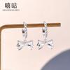 Pendientes Hee Goo E2201 S925 de plata con bonito lazo dulce y hebilla para mujer, ligeros, de lujo, elegantes, con diseño de nicho.
