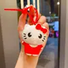 Lindo llavero Sanrio que escupe burbujas, caricatura Kuromi, Gato Kt, muñeco, llavero, colgante para bolsa, pequeño regalo