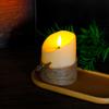 Vela LED oscilante con mecha, cuerda de cáñamo atada a mano, lámpara de vela electrónica, simulación de ABS, vela falsa, decoración de boda