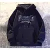 Moletom com Capuz de Marca da Moda Masculino Primavera e Outono Solto Americano Peso Pesado 2024 Novo Outono e Inverno Casual Pulôver com Capuz Jaqueta