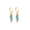 Pendientes con forma de mariposa con forma de explosión transfronteriza, con forma de rayo y cara sonriente, para niña, venta al por mayor