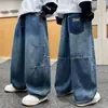 Ropa para Niños Ropa de Otoño para Niños Pantalones 2026 Nuevo Estilo Primavera y Otoño Niños Medianos y Mayores Jeans de Pierna Recta Pantalones Largos de Otoño para Niños