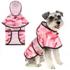 Amazon Impermeable Reflectante para Perro Tallas Grandes Impermeable con Capucha Impermeable Cortavientos Capa de Lluvia Estampada Cuadros Capa de Lluvia para Mascota