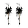 Aretes Creativos Retro de Halloween Araña Calabaza Bruja Acrílicos Personalizados Ataúd Hueco