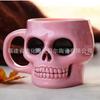 Taza de Cerámica Creativa de Calavera, Taza de Café de Cerámica Personalizada Asimétrica, Adorno de Ambiente Espeluznante de Halloween, Regalo
