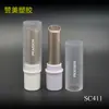 Elogio plástico mayoreo tubo redondo esmerilado para labial tubo vacío a presión material de empaque para tubo de labial de plástico