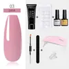Traje de arte para uñas WiRinef pegamento para extensión de uñas para principiantes herramienta modelo de cristal para uñas pegamento de fototerapia pegamento UV lámpara de curado