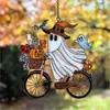 Venta Caliente Transfronteriza Personalizado Calabaza Fantasma Halloween Ciclismo Acrílico 2D Plano Colgante Decorativo