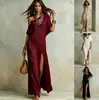 Vestido Feminino Elegante Novo de Algodão e Linho com Pregas e Fenda, Manga Curta, Cruzamento Europeu e Americano, Site Independente da Amazon, Verão 2026