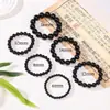 Pulsera de Obsidiana Negra Pura Negra para Hombres y Mujeres, Pulsera de Buena Suerte, Alta Calidad al por Mayor y Dropshipping