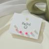Pendientes pequeños de plata con diseño de dibujos animados, bonitos y frescos, para mujer, nuevos y distintivos, con forma de animal, para niños pequeños, colección grande.