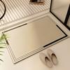 Tapetes de Piso Simples de Barro Diatómico para Baño en Casa, Absorbentes de Agua, Tapetes de Piso Antideslizantes, Limpiables, de Secado Rápido, Dropshipping para Baño, Absorción de Humedad