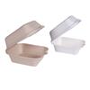 Caja para hamburguesa de bagazo lonchera desechable lonchera de pulpa caja para pastel caja de postre unida rojo de internet