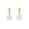 Lingshang Grandes Brincos de Pérolas 925 Prata Esterlina Agulha Design Sense Moda Commuter Brincos Femininos Celebridade da Internet Elegante Brincos Coreanos