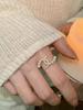 Diseño Nicho Anillo de Letra Exquisito de Alta Gama con Perla para Mujer 2023 Nuevo Anillo Abierto Ajustable de Moda para el Dedo Índice