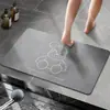 Tapete antiderrapante de diatomita para banheiro, tapete altamente absorvente para entrada de cozinha e vaso sanitário, pode ser cortado no tamanho, tapete para os pés