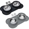 Tapete de Silicona para Mascotas con Doble Tazón en Forma de Hueso, el Más Vendido de Amazon, para Evitar Derrames, Adecuado para Perros que Comen Alimento para Mascotas, en Stock